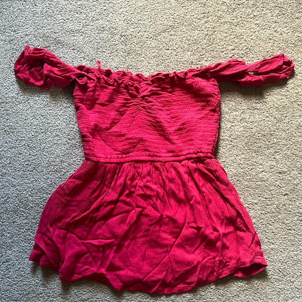 Hollister smocked off the shoulder top